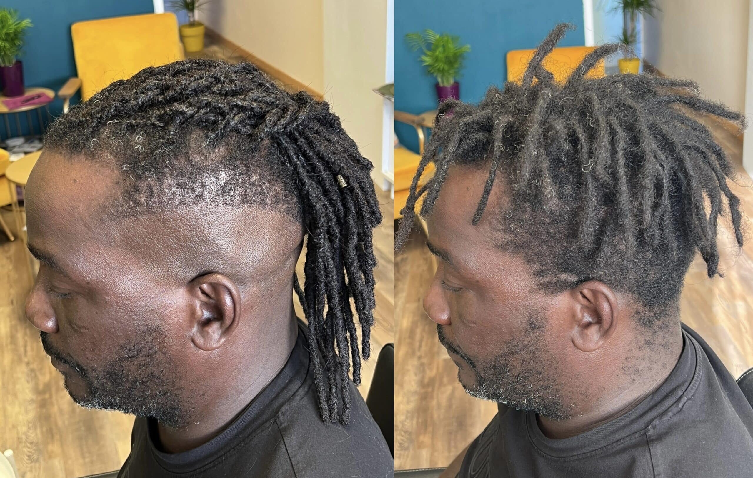 Creation of natural dreads afro hair. Pose extensions dreadlocks afro hair. Technique the swedish touch without pain and in the softness for you and your customers.