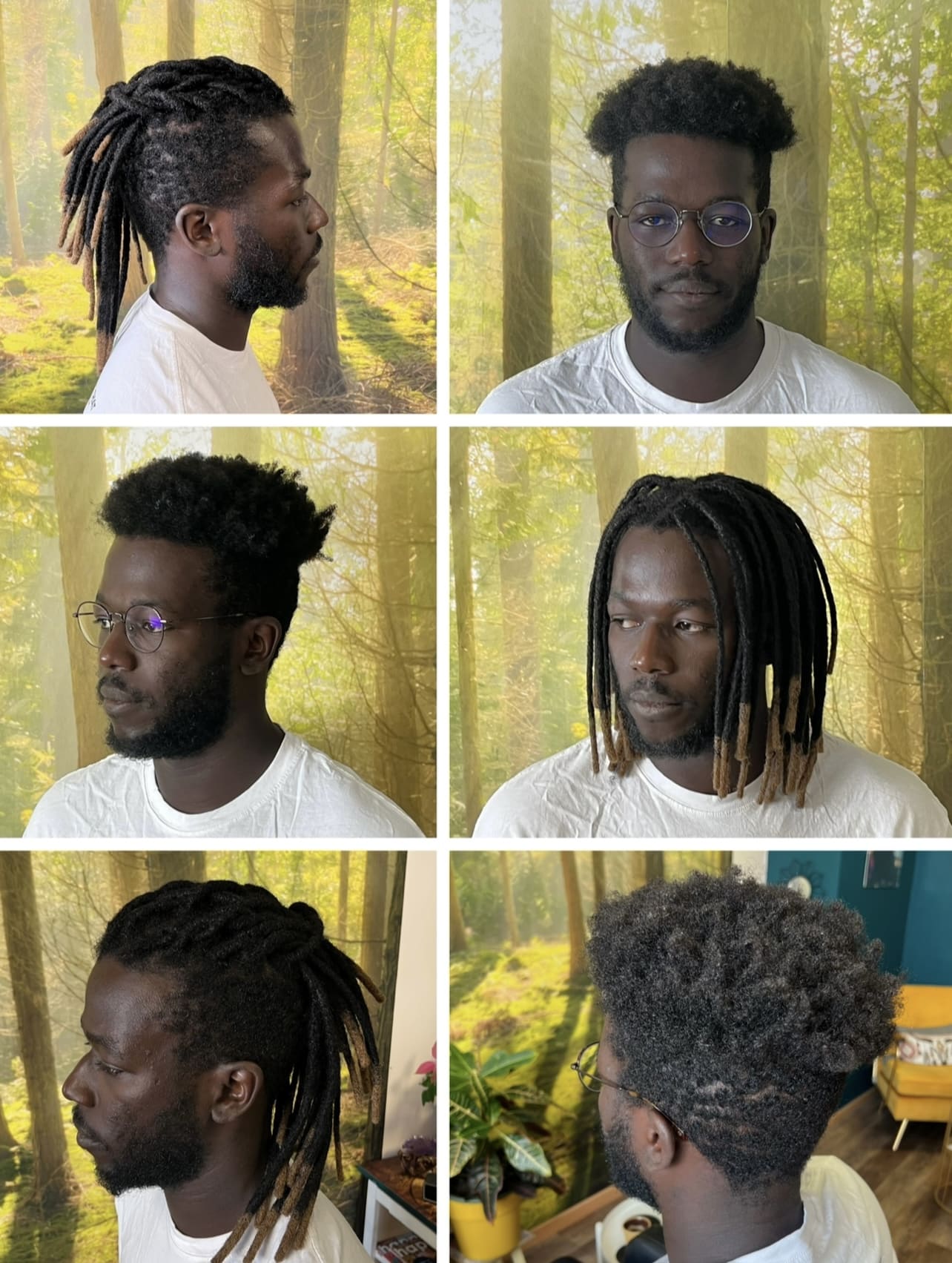 Création de dreads naturelles cheveux afro pour homme by Dreads Expert.